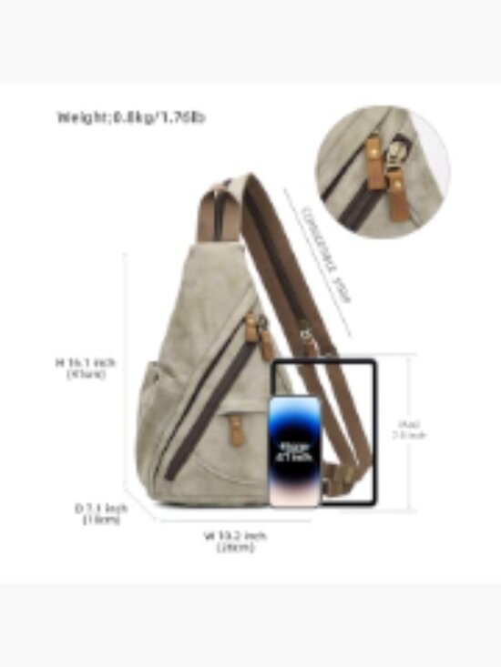 PU Leather Sling Bag Small Crossbody Backpack Shoulder Daypack Rucksack main image 6